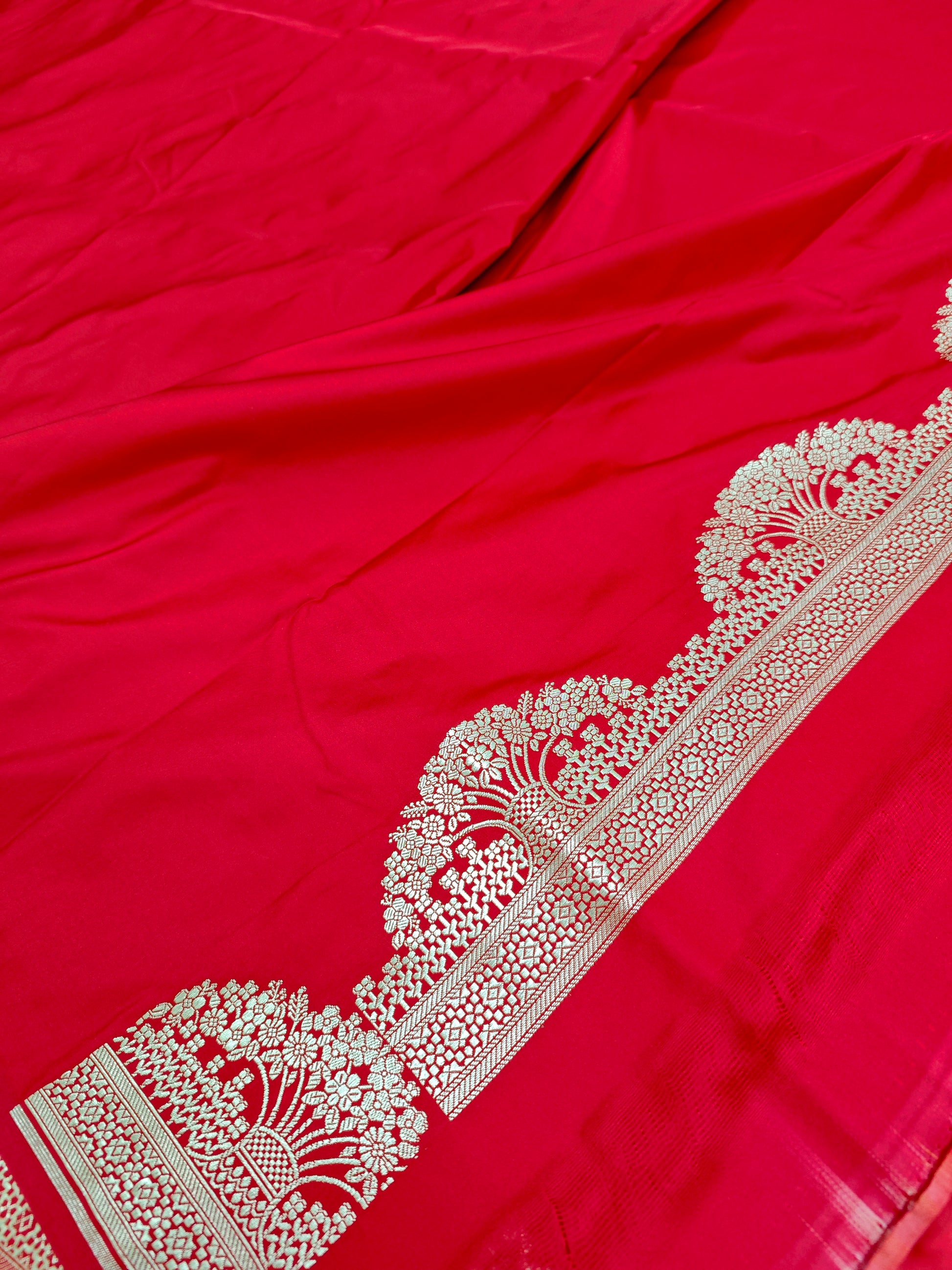 red saree blouse