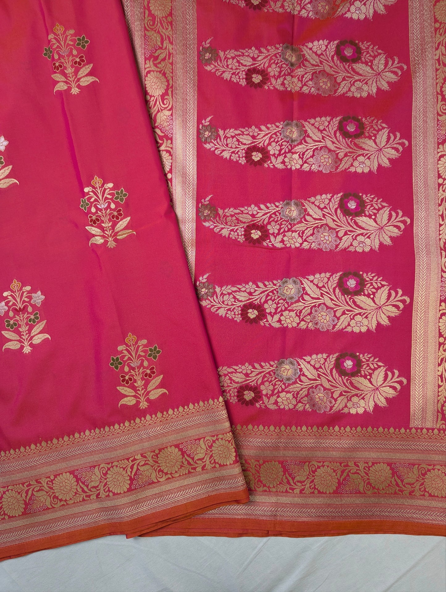 Dual Shade Meenakari Boota Semi Katan SK-9