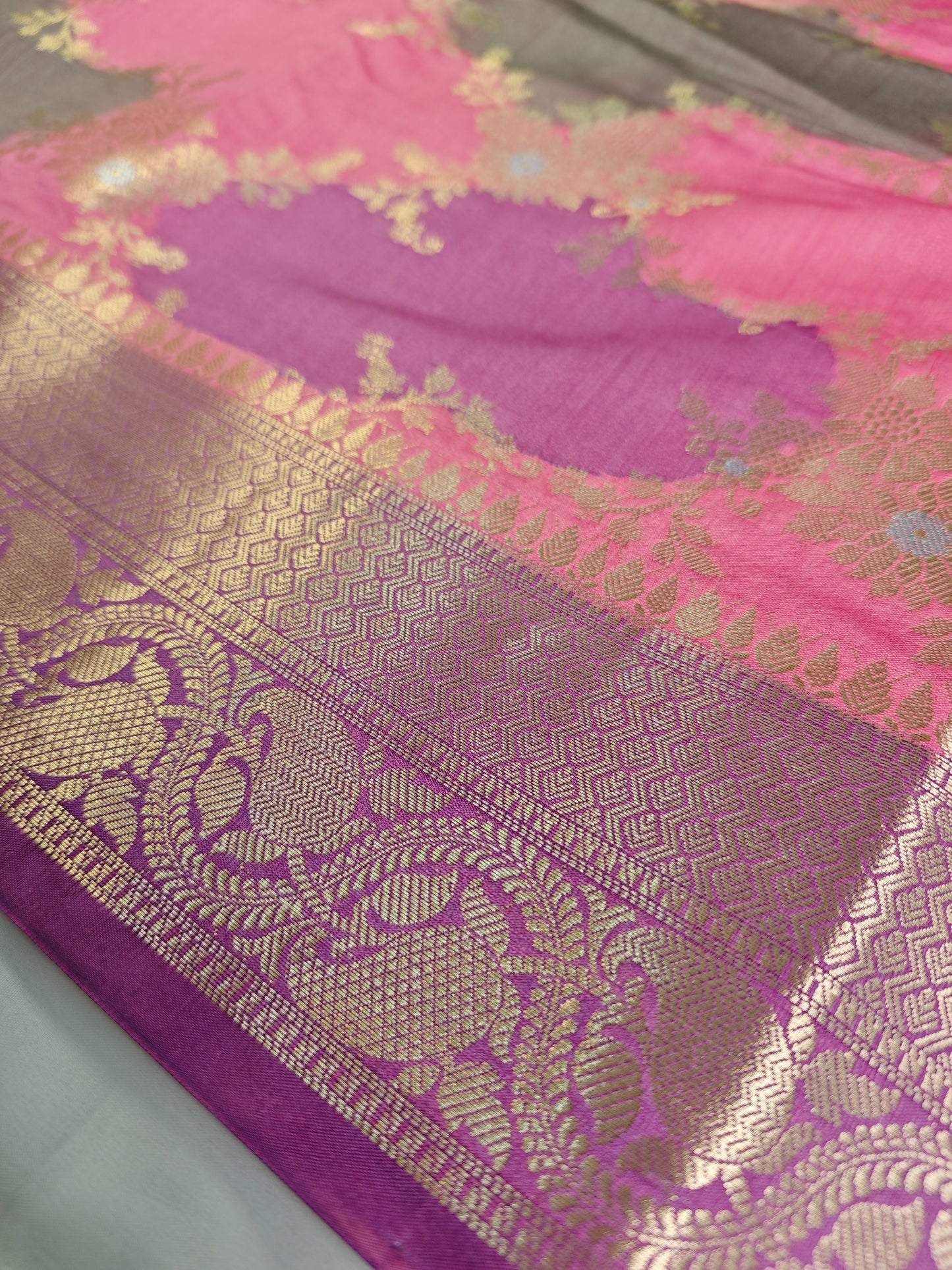 Pure chiniya silk saree in rangkaat pattern CH-7