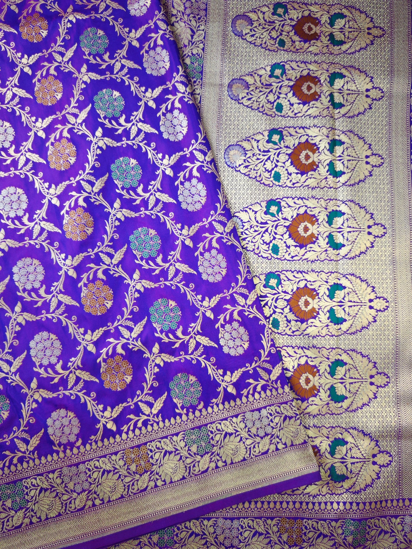 Meganta Meenakari Semi Katan Jaal SK-7