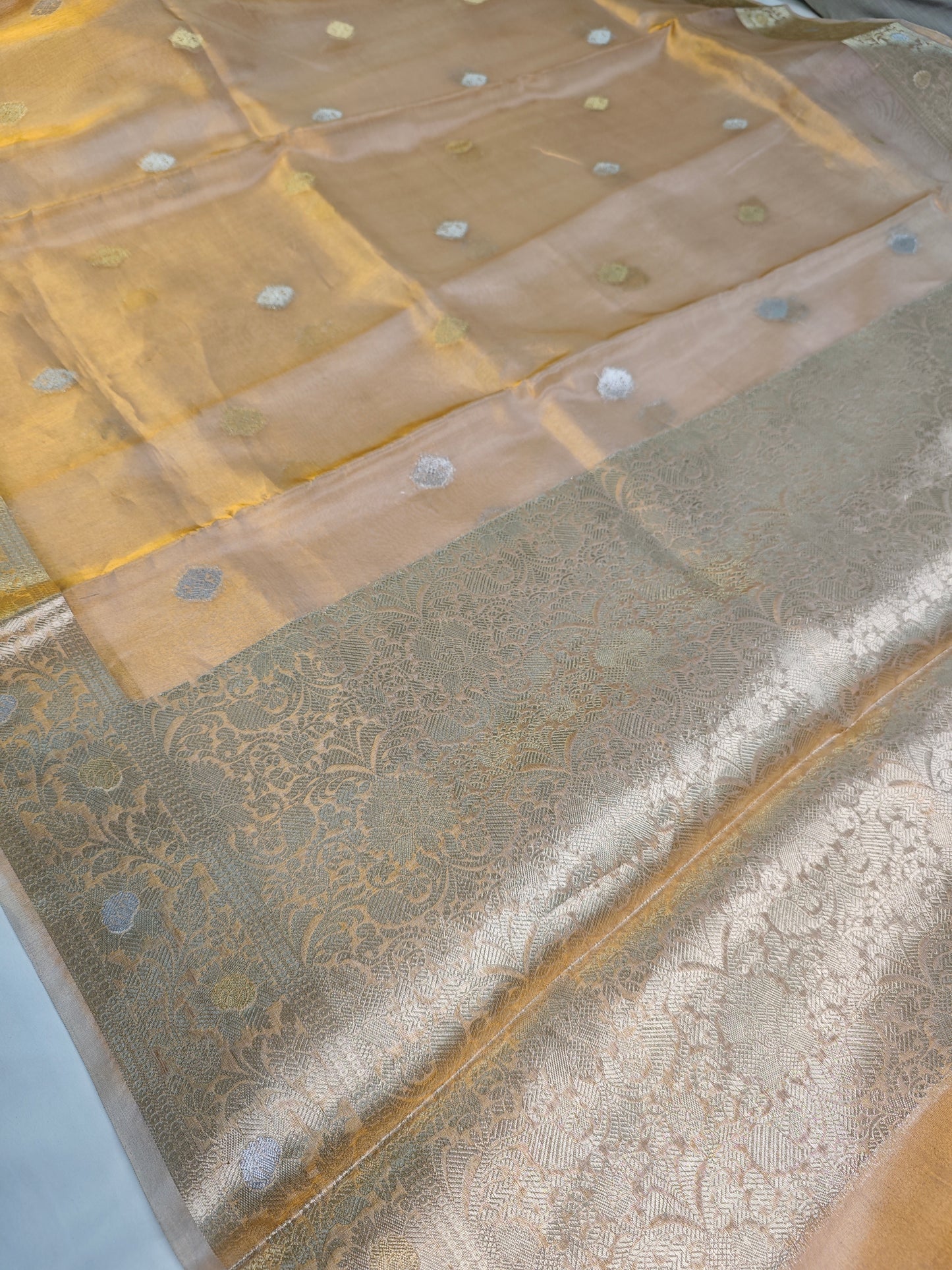 Pure Tissue silk saree with sona rupa bootis PT-3