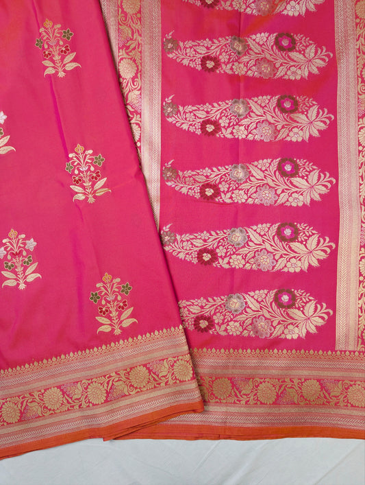 Dual Shade Meenakari Boota Semi Katan SK-9