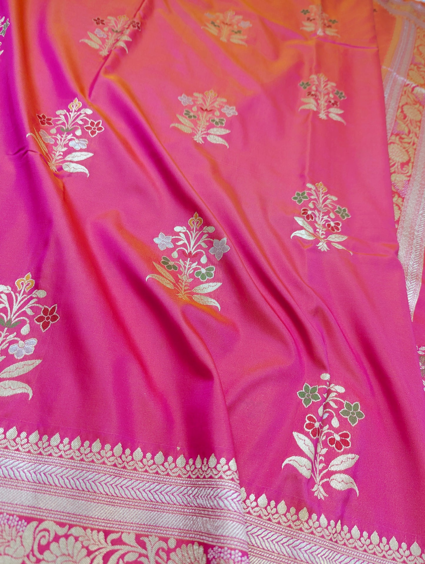 Dual Shade Meenakari Boota Semi Katan SK-9