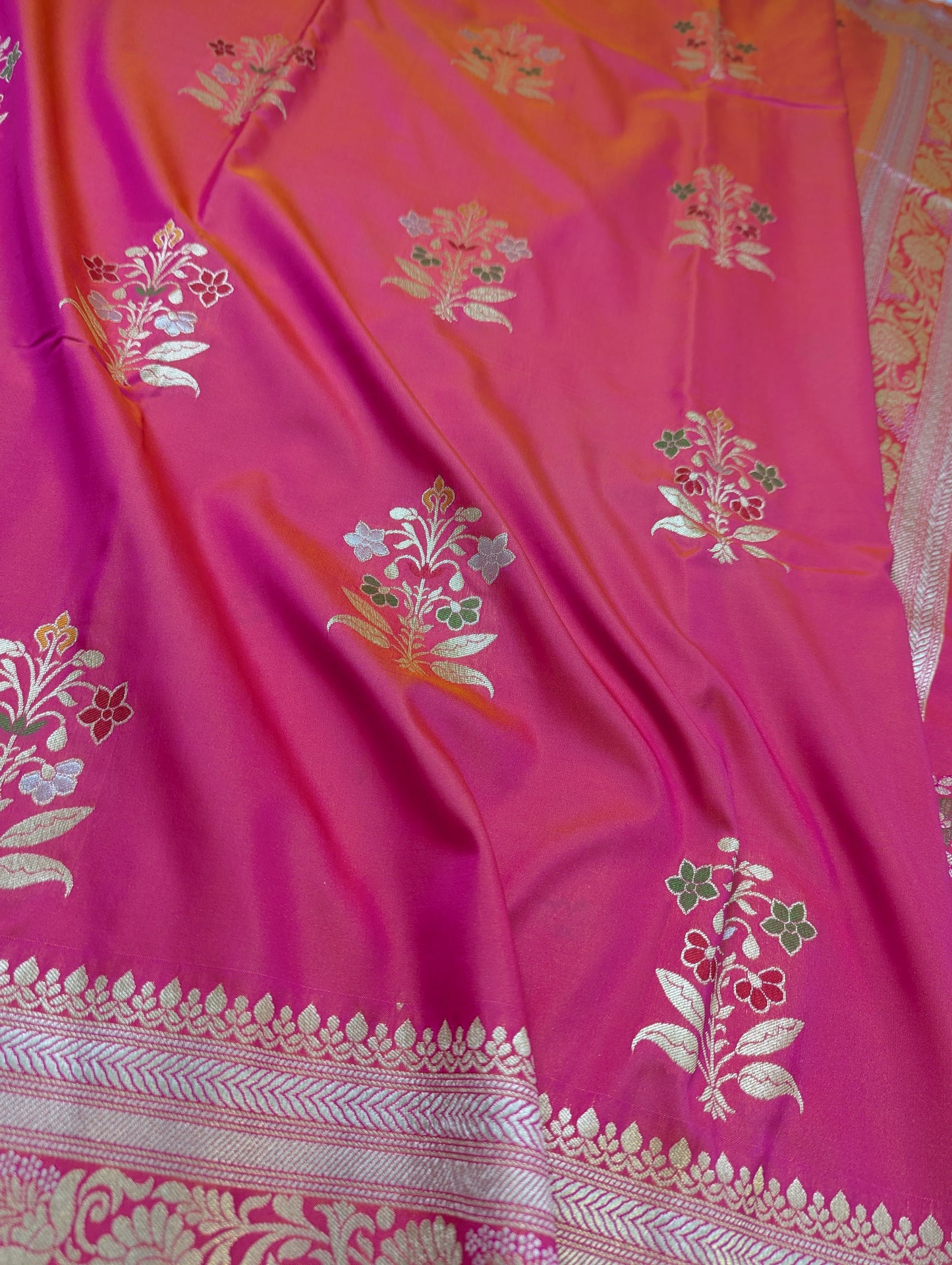 Dual Shade Meenakari Boota Semi Katan SK-9