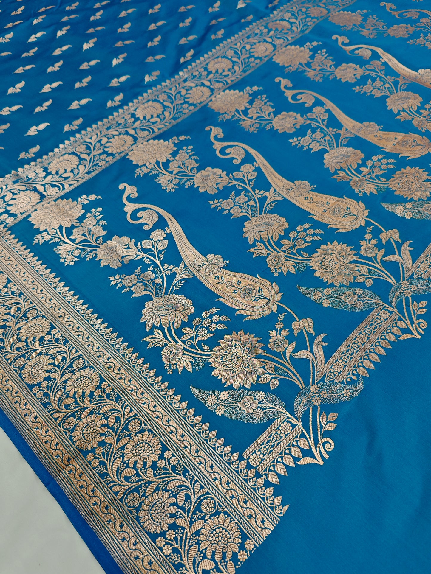 Banarasi Satin katan saree with designer pallu 