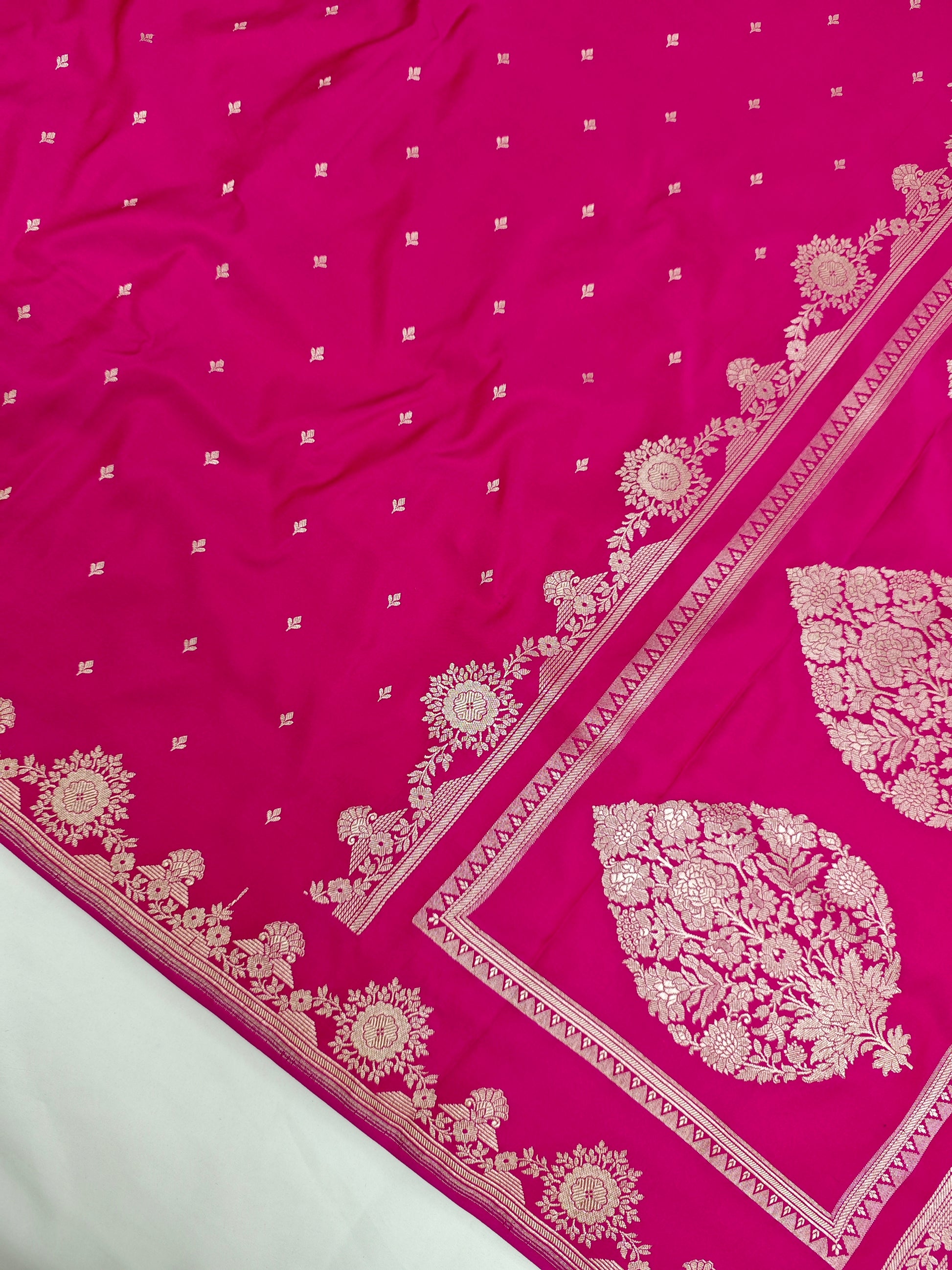 rani pink mashru silk saree