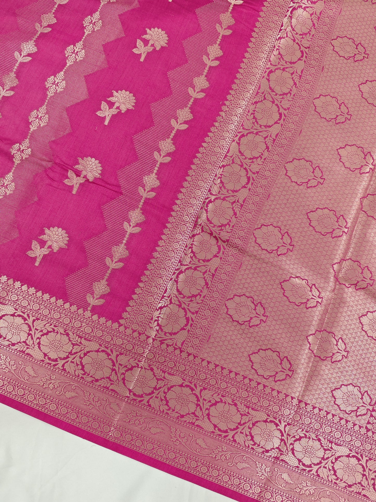 Pure chiniya silk saree in pink colour CH-1