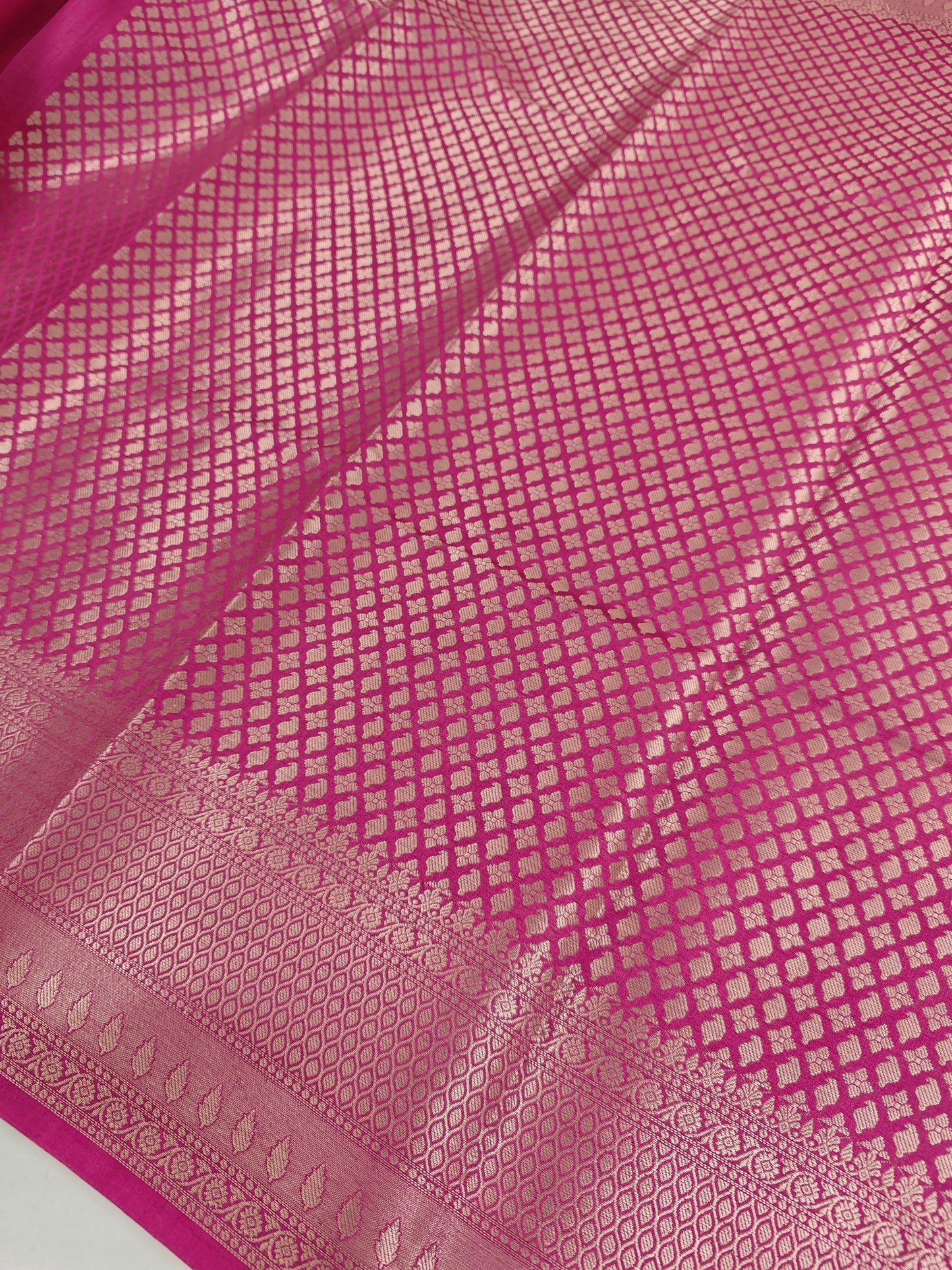 Pure chiniya silk saree in pink colour CH-1
