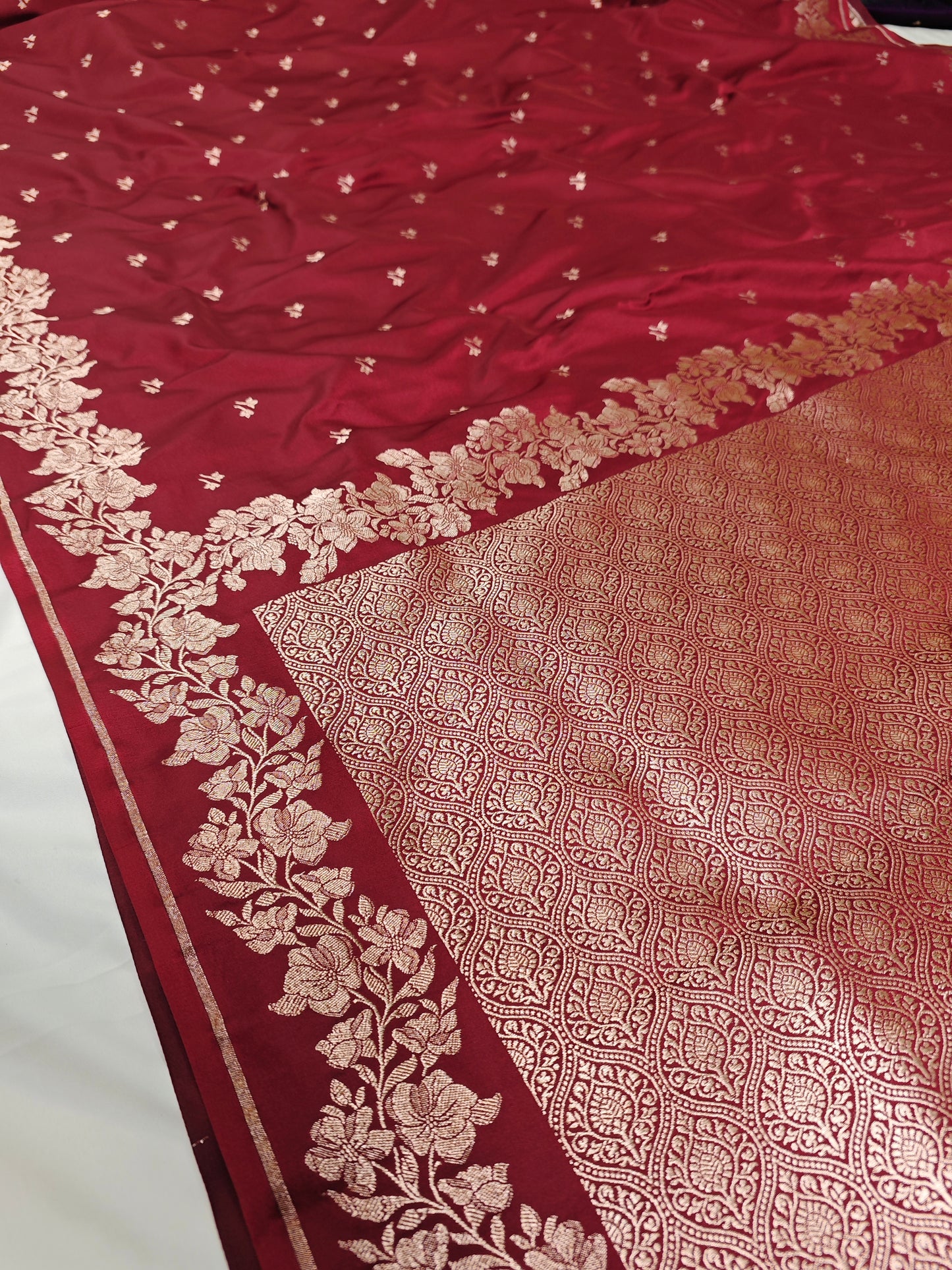 Maroon Open Border Mashru Katan MS-9