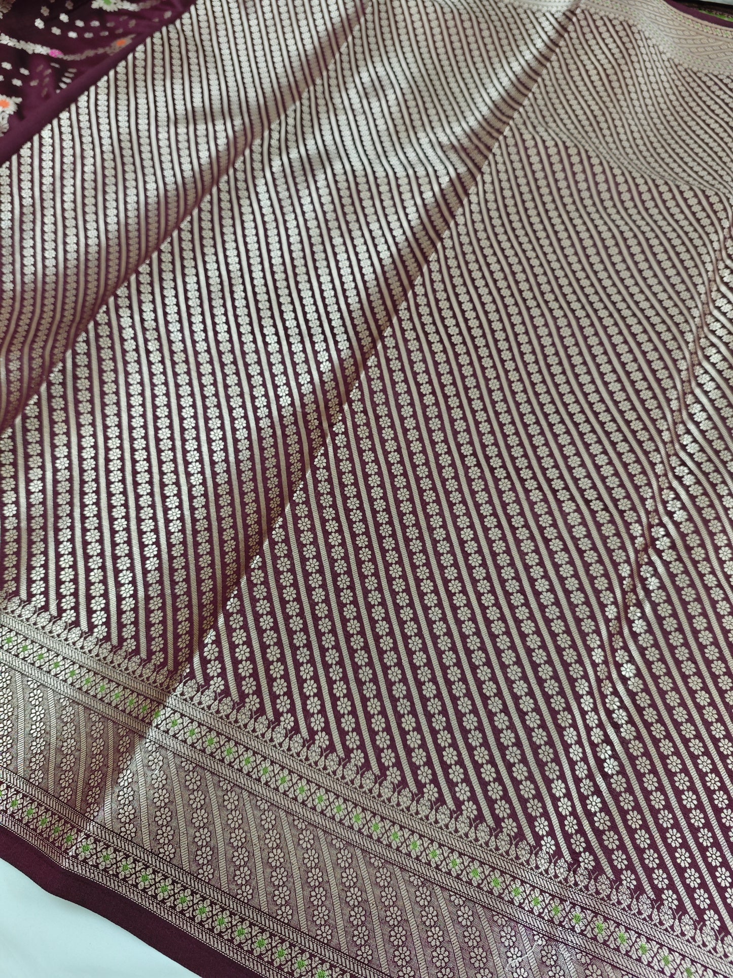 Pure chiniya silk saree with Meenakari Jaal CH-2