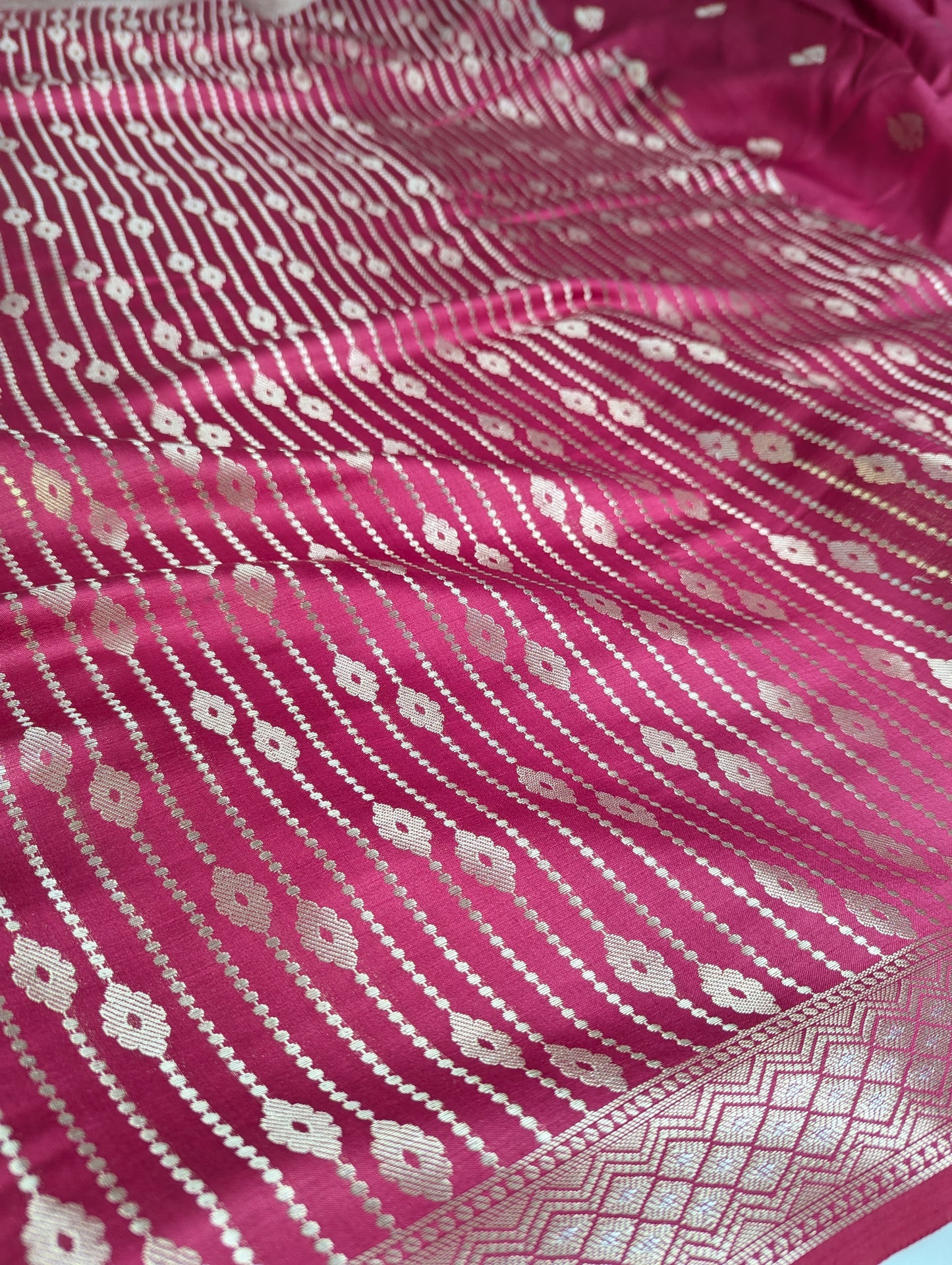 Pure chiniya silk saree in open border CH-5