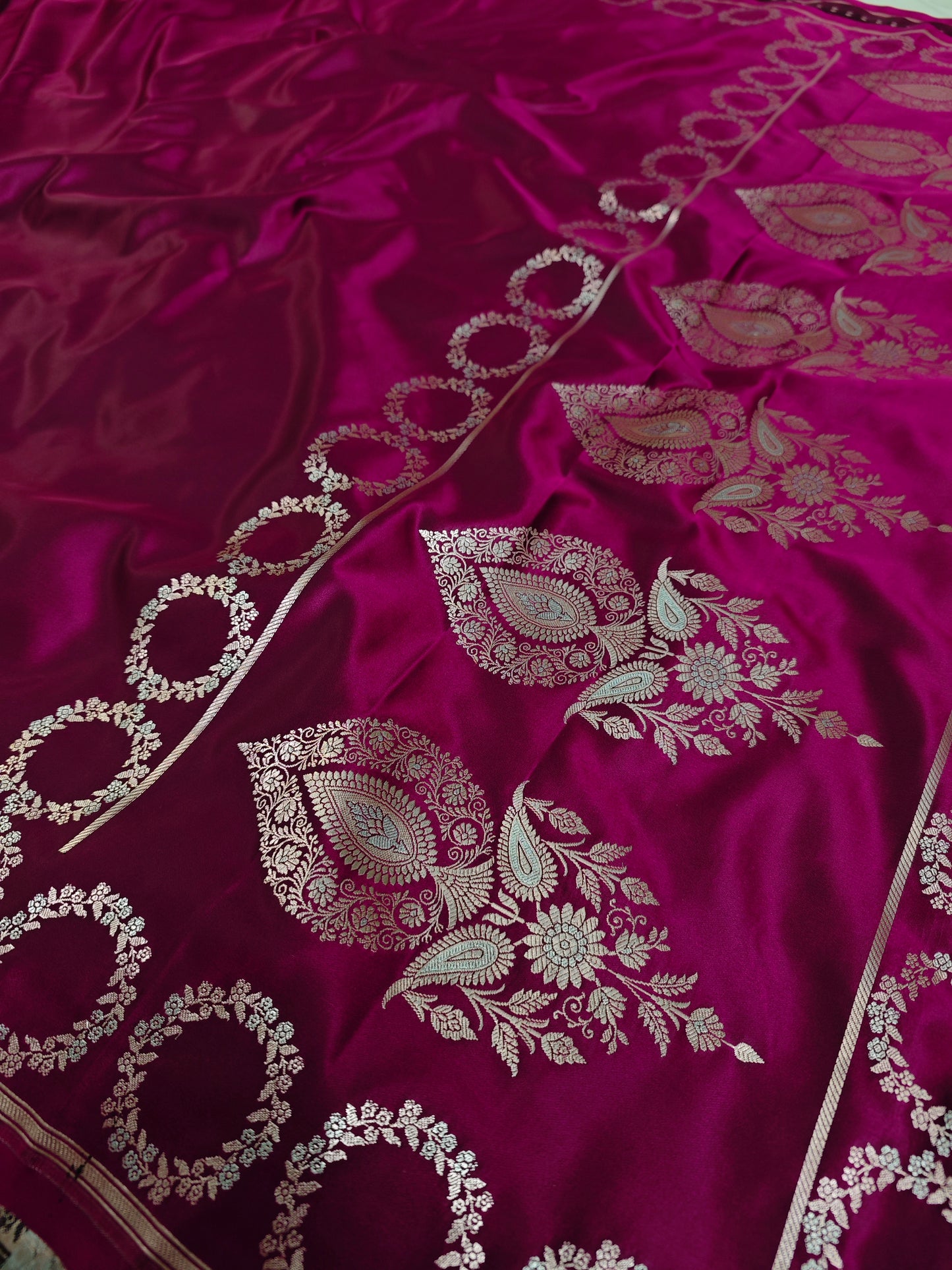 Open Ring Border Plain Body Mashru Katan MS-2