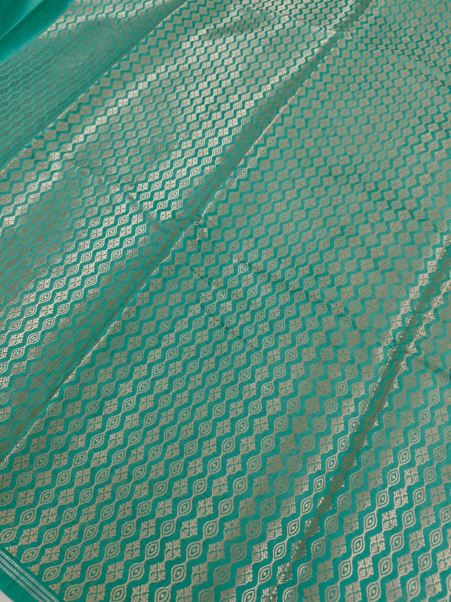 Pure chiniya silk in sea green colour CH-4