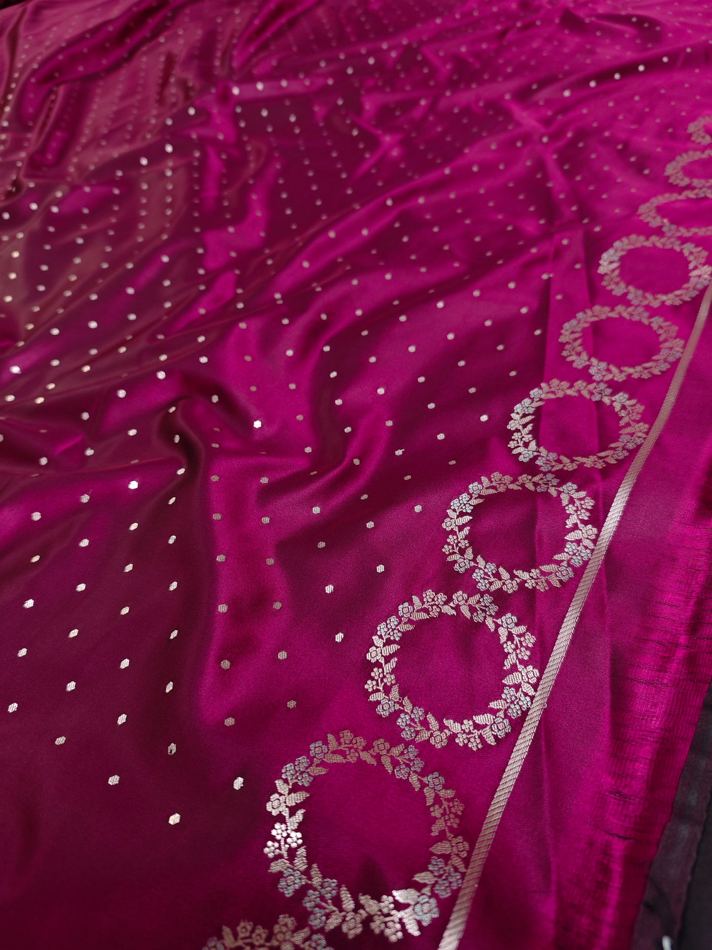 Open Ring Border Plain Body Mashru Katan MS-2