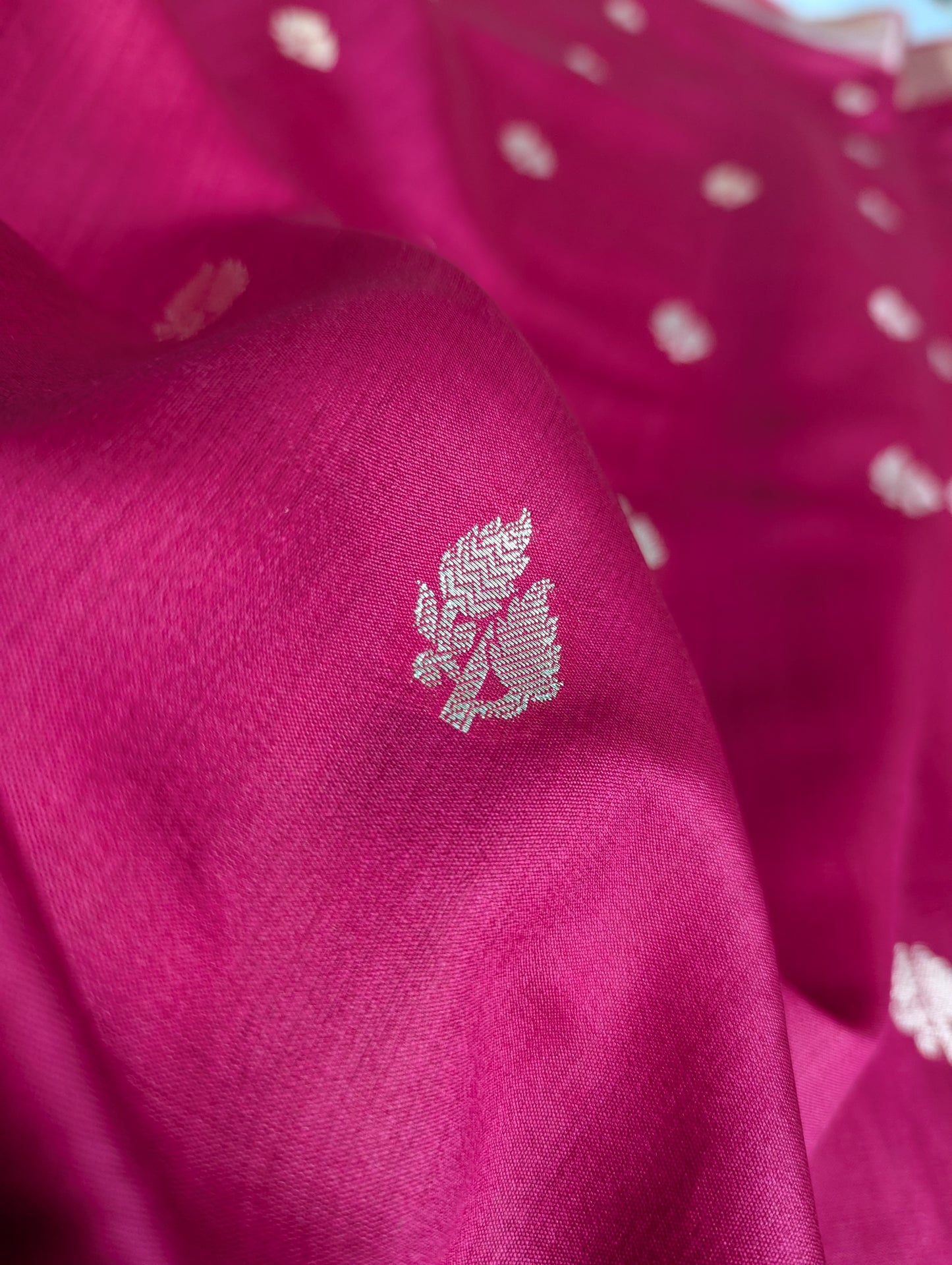 Pure chiniya silk saree in open border CH-5