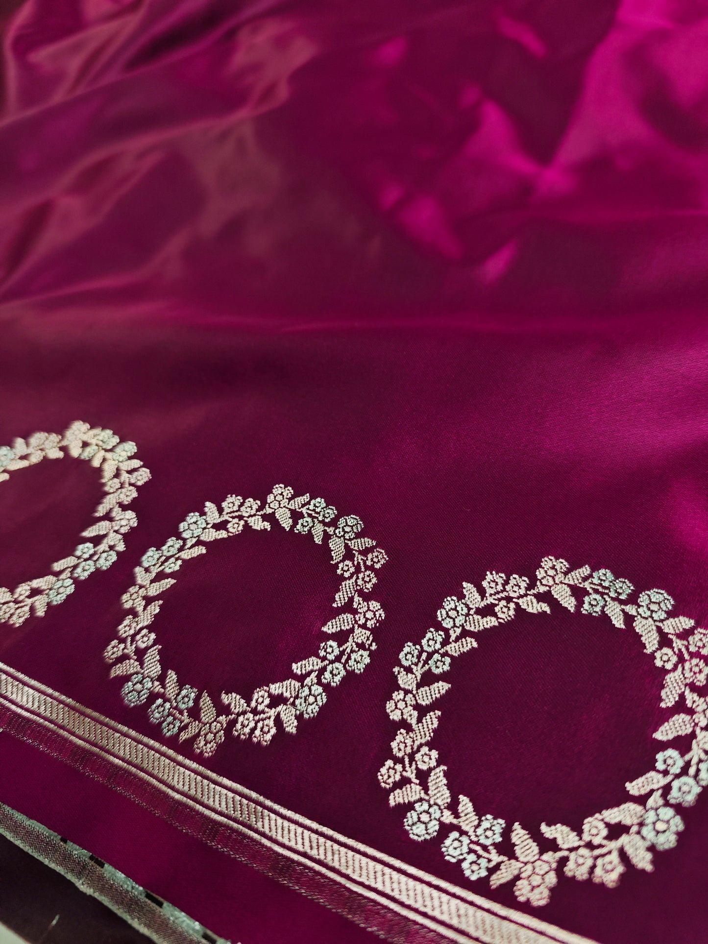 Open Ring Border Plain Body Mashru Katan MS-2